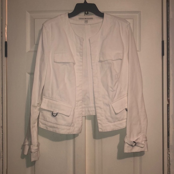 tommy hilfiger white jean jacket